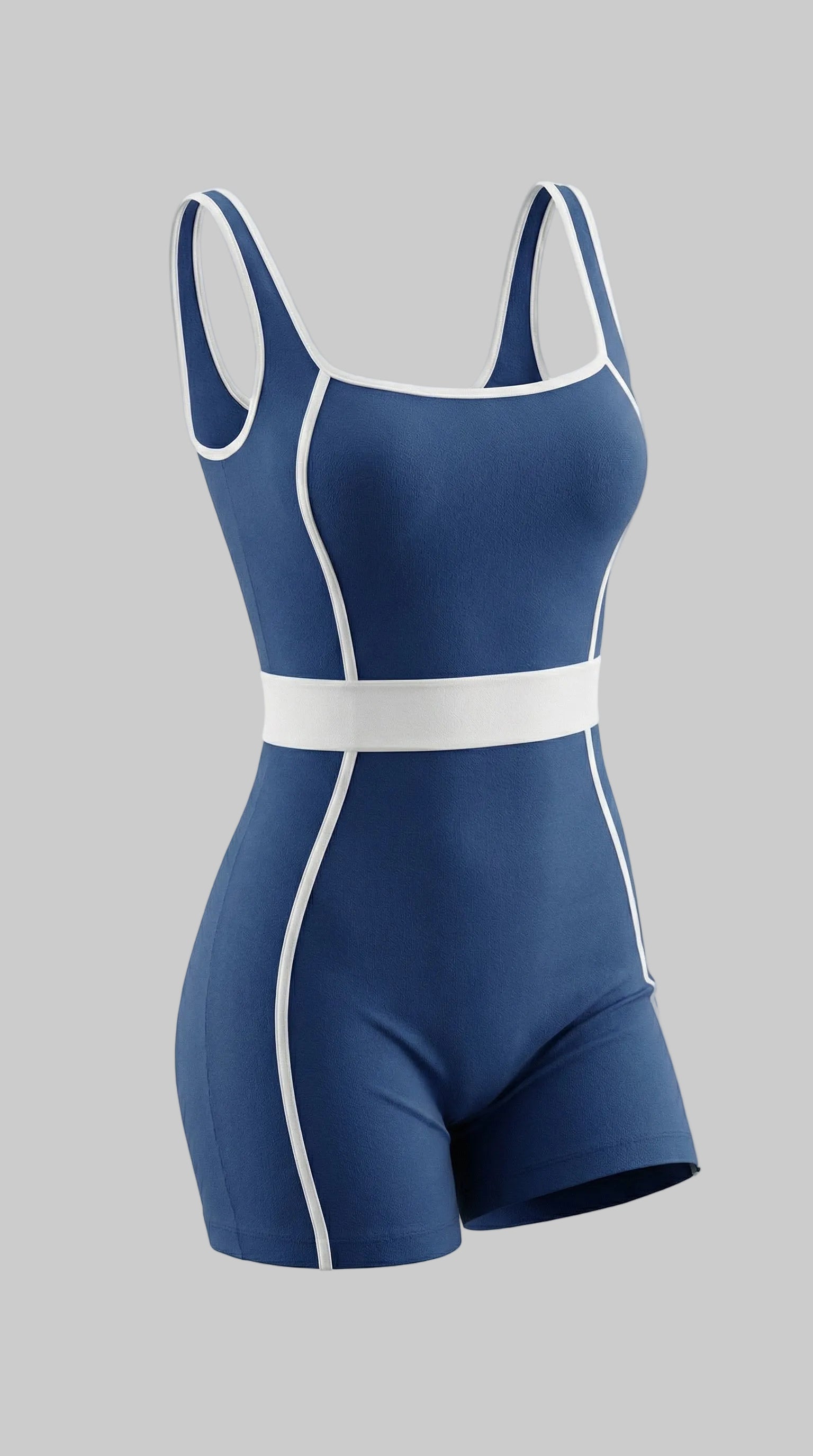 BUTTERFLY Essential Yoga Short Jumpsuit - Navi