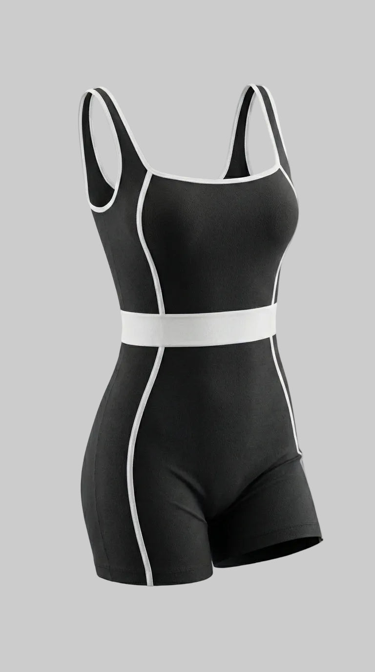 BUTTERFLY Essential Yoga Short Jumpsuit - Black