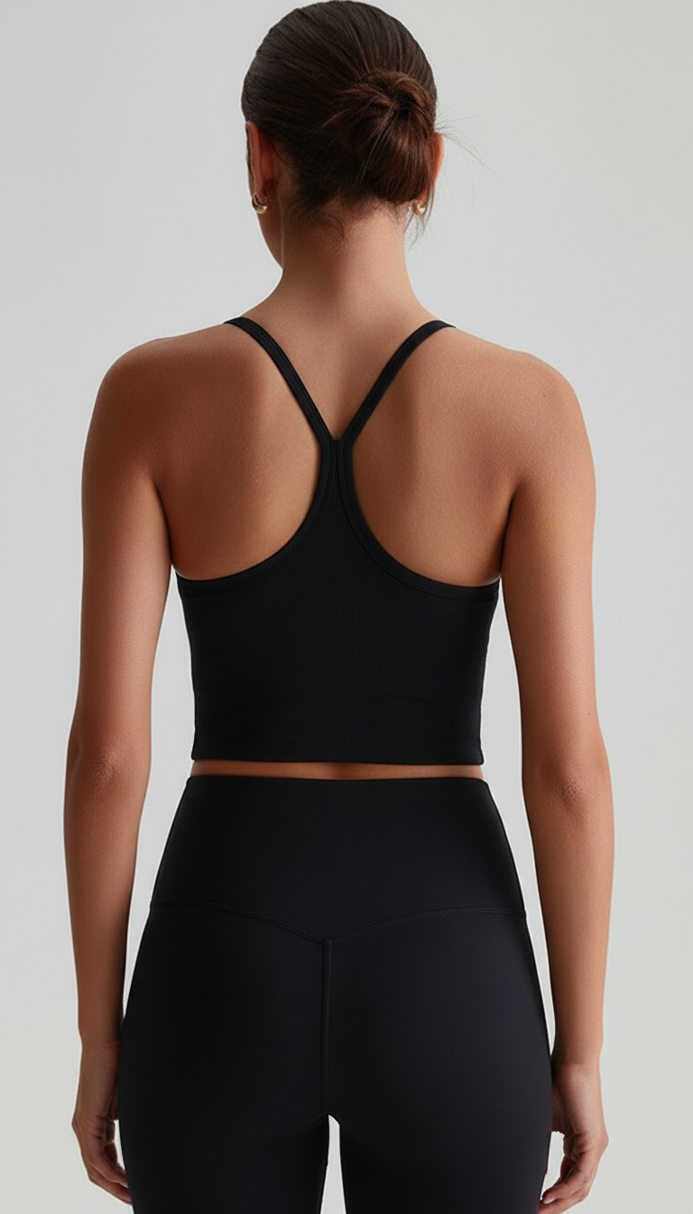 Lovertti SERENE Longline Yoga Tank – Women’s Activewear - Black