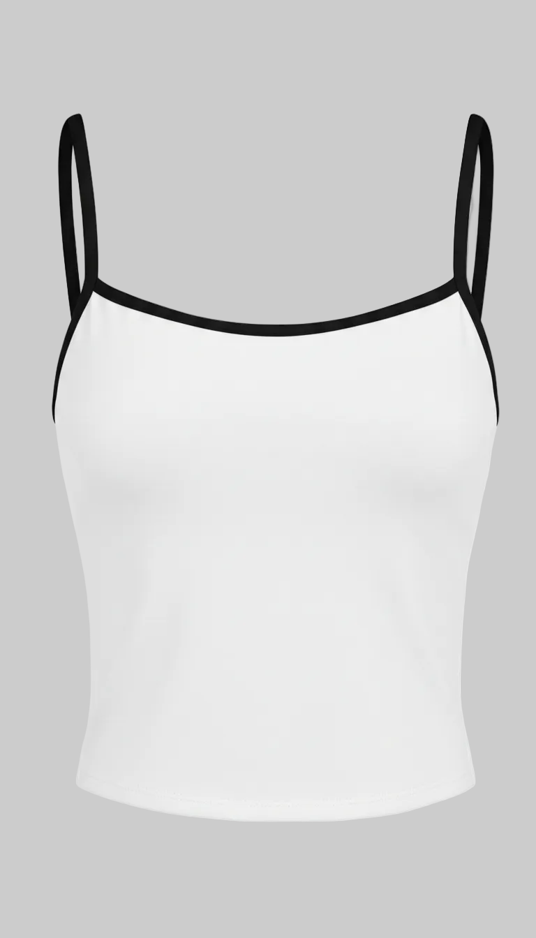 Lovertti Luxe Angel Essential Sport Tank - Cream/Black