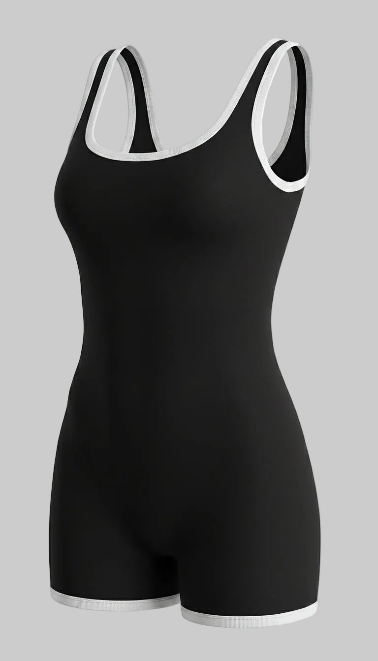 BUTTERFLY Balance Open Back Yoga Jumpsuit - Black