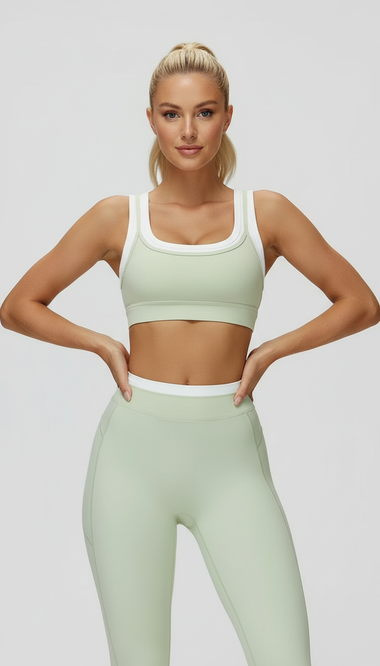 Lovertti SERENE Double Layer Crop - Light Green