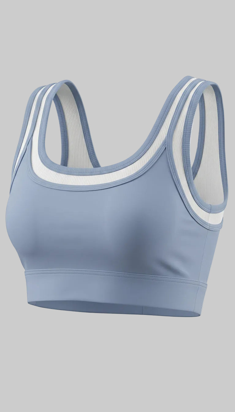 Lovertti SERENE Double Layer Crop - Light Blue