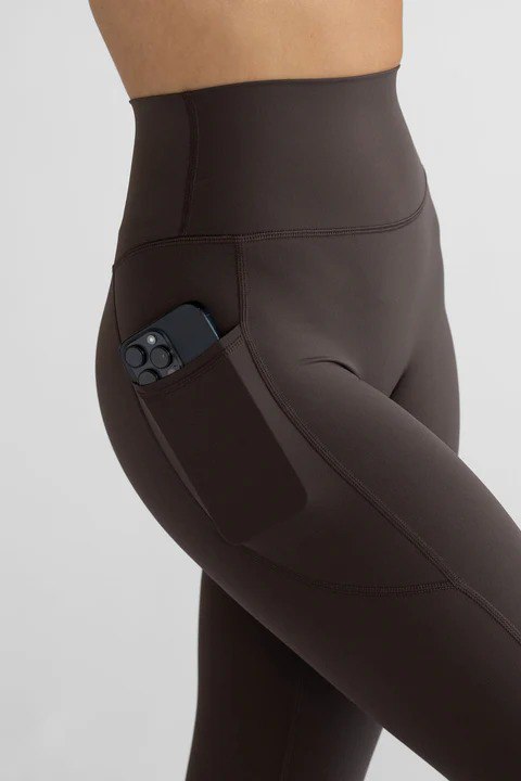 Lovertti SERENE Pocket Full Length Leggings - Brown