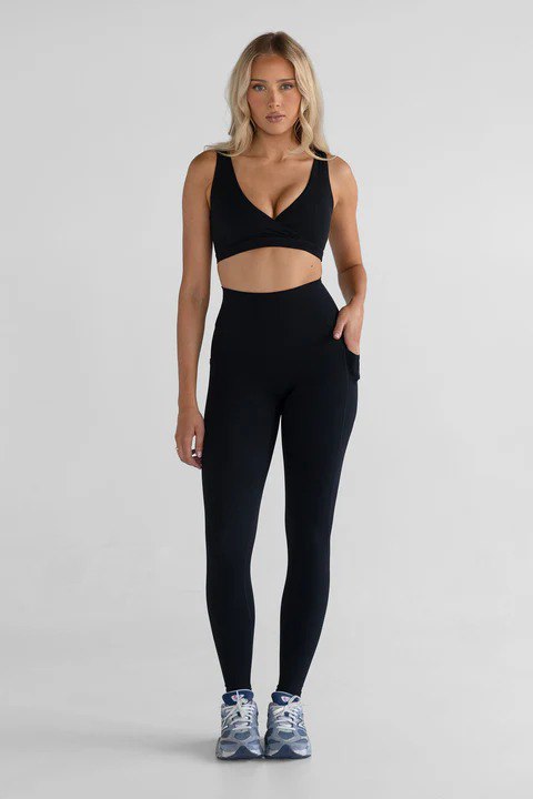 Lovertti SERENE Pocket Full Length Leggings - Black