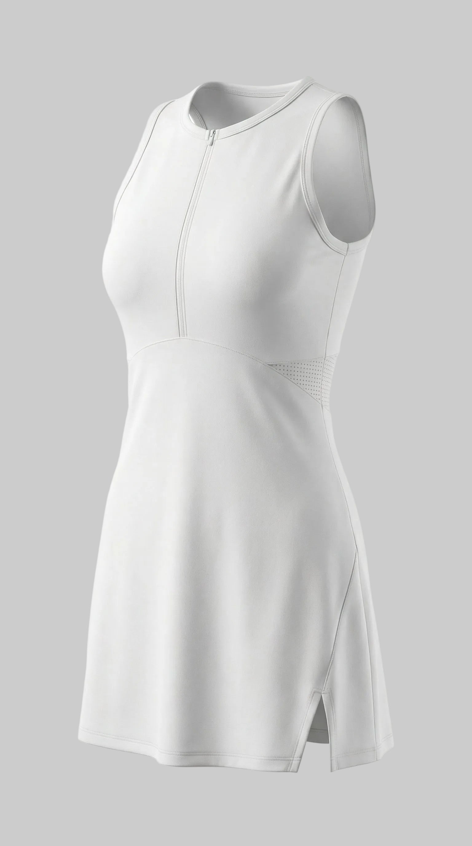 Lovertti LUXE ANGEL Sleeveless Zip-Up Active Dress – Women’s Athleisure One-Piece