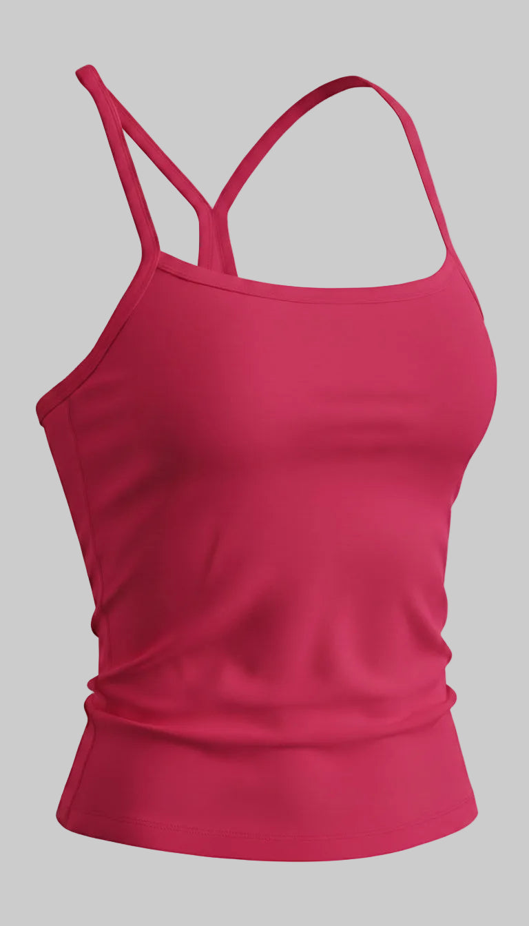 Lovertti SERENE Longline Yoga Tank – Women’s Activewear - Pink