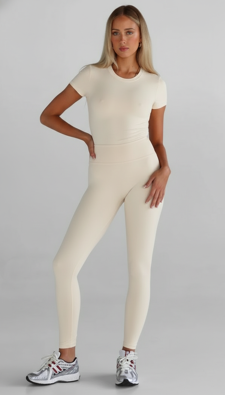 Lovertti SERENE Full Length Leggings - Cream