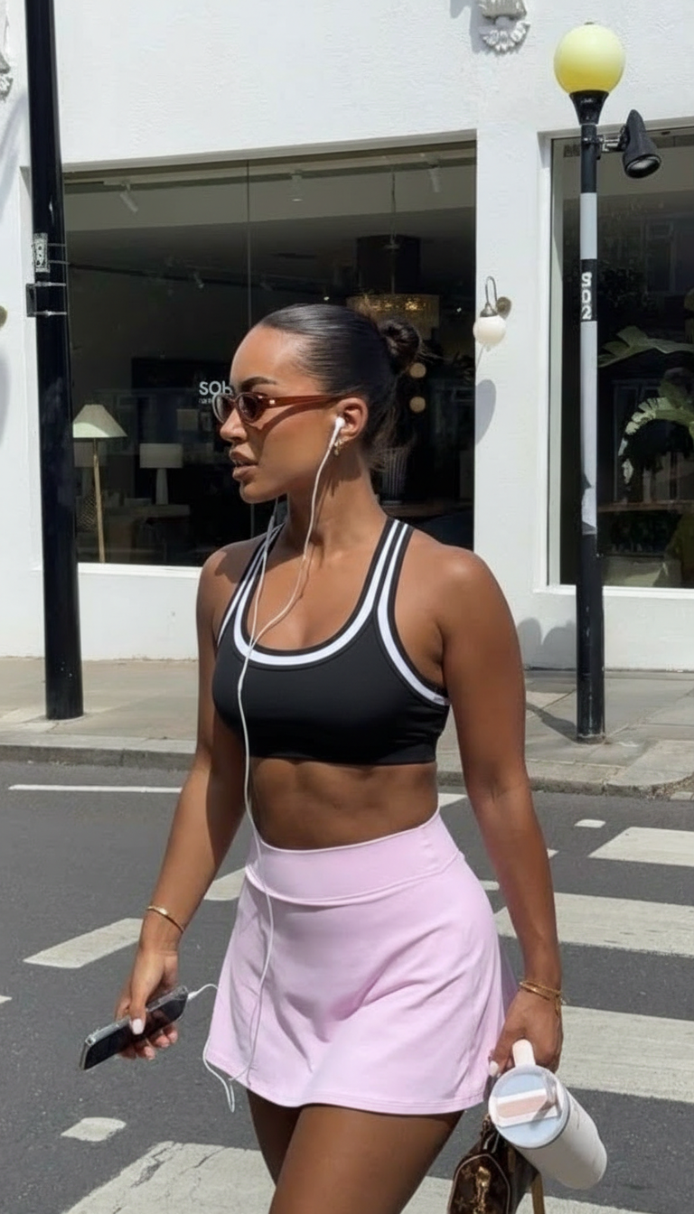 Lovertti SERENE Double Layer Crop - Black