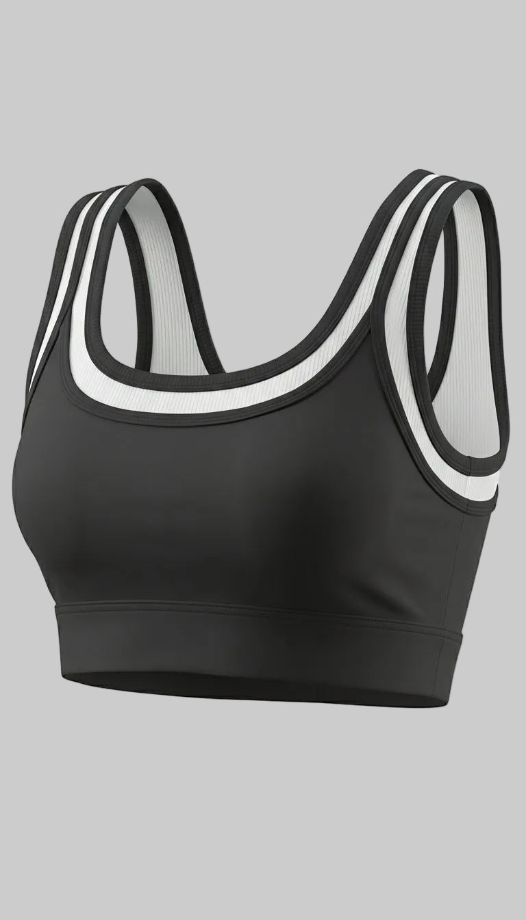 Lovertti SERENE Double Layer Crop - Black