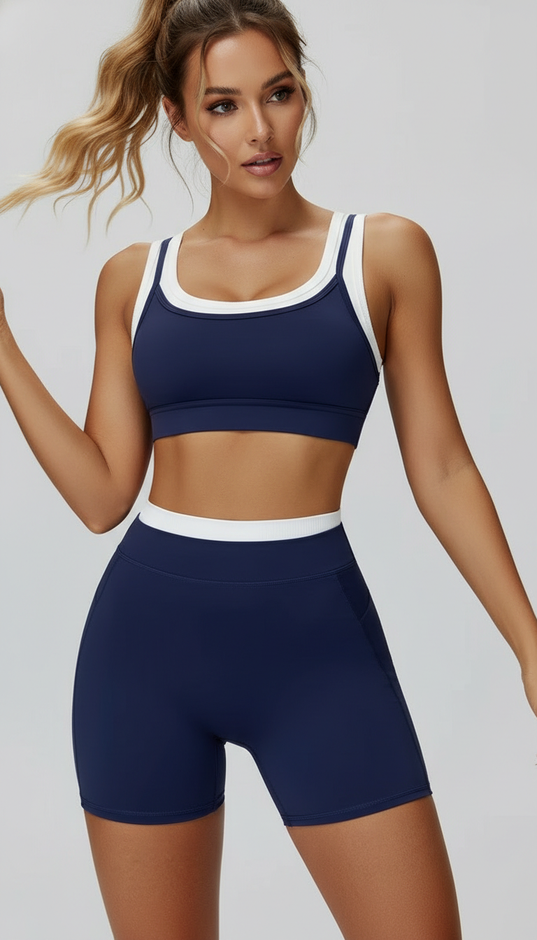 Lovertti SERENE Double Layer Crop - Navi