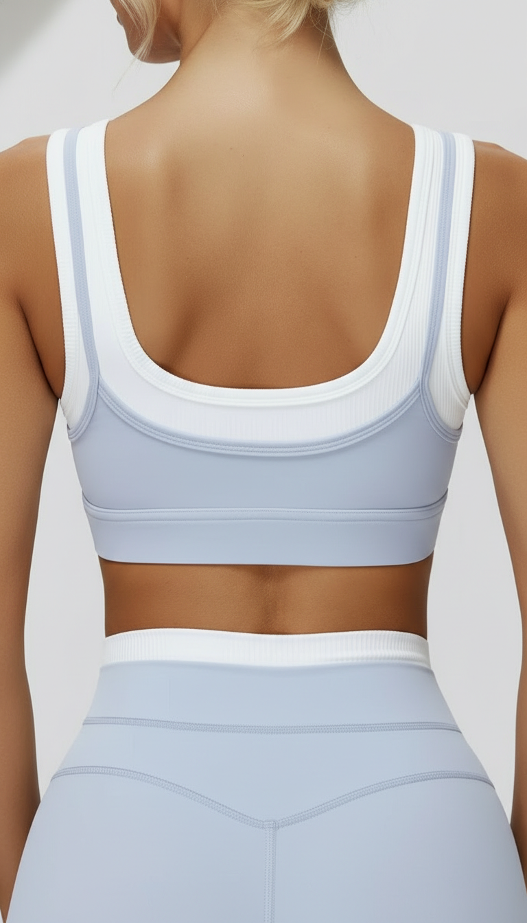 Lovertti SERENE Double Layer Crop - Light Blue