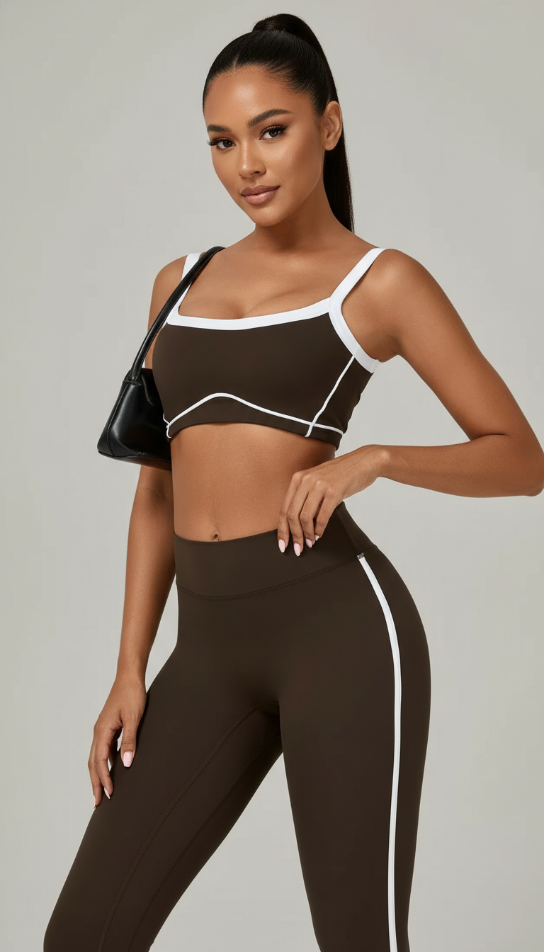 Loverrti SERENE Yoga Crop Top - Brown