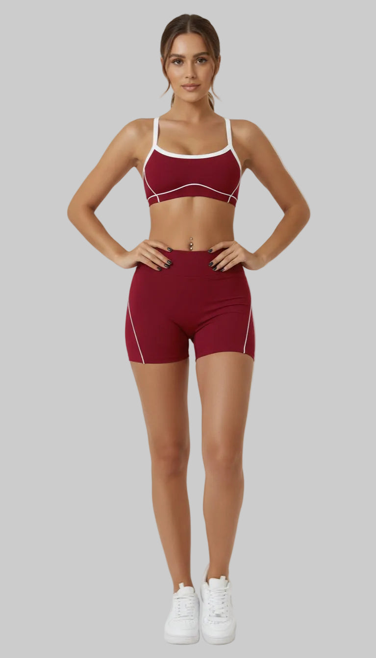 Loverrti SERENE Yoga Crop Top - Cherry Cola