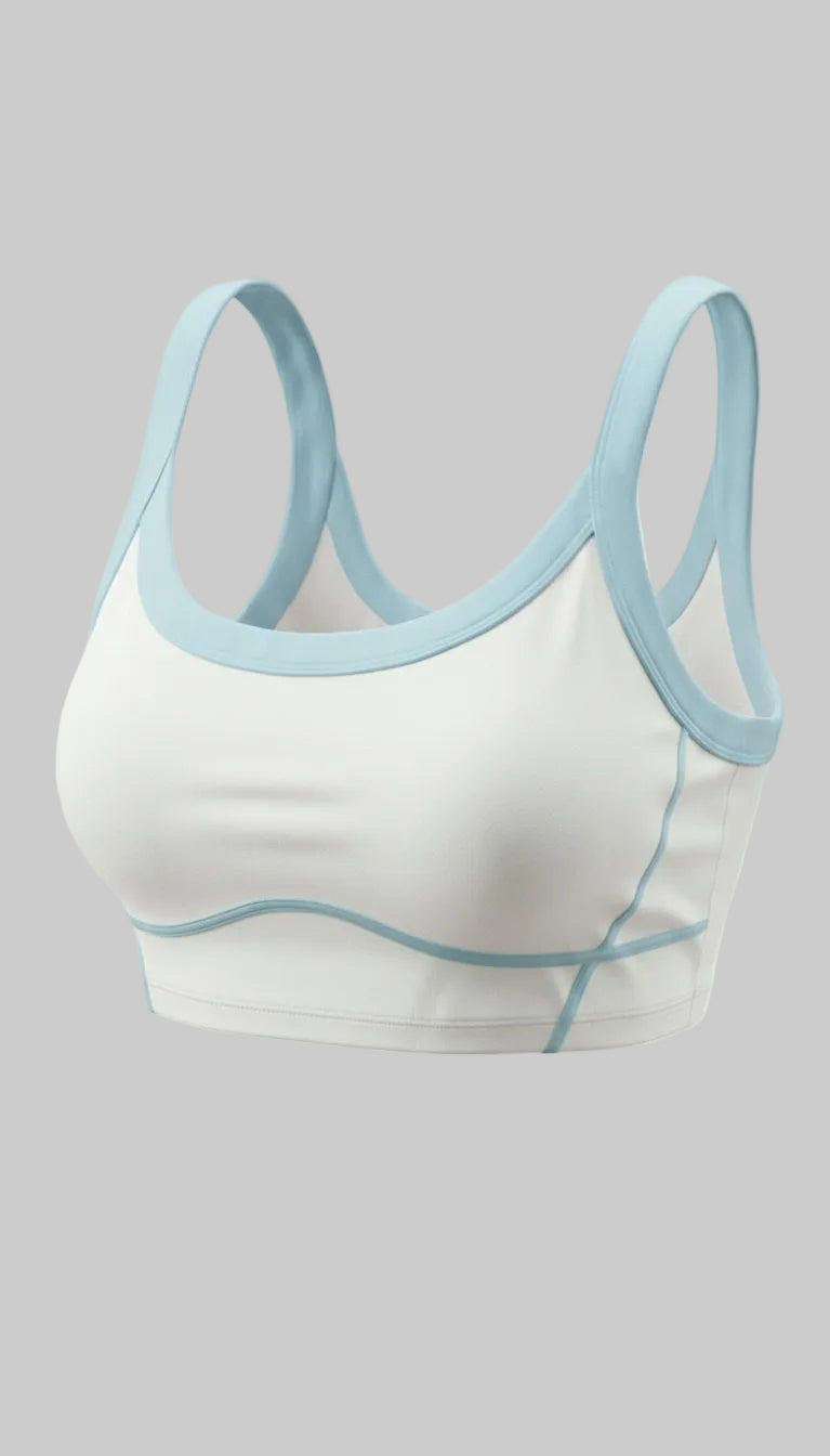 Loverrti SERENE Yoga Crop Top - White/Blue
