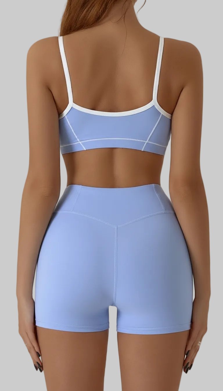 Lovertti SERENE Seamless Yoga Shorts - Light Blue