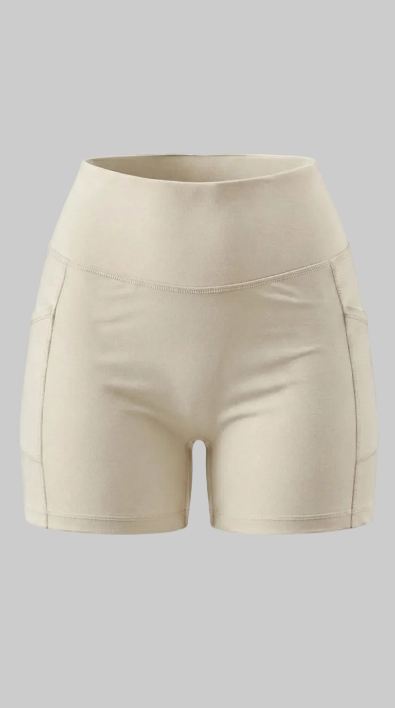 Lovertti SENERE High-Waist Pocket Shorts – French Vanilla