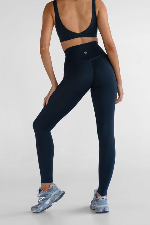 Lovertti SERENE Pocket Full Length Leggings - Navi