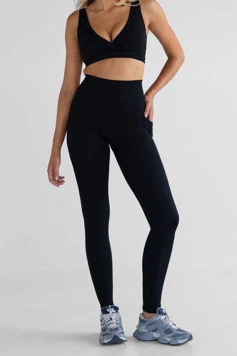 Lovertti SERENE Pocket Full Length Leggings - Black