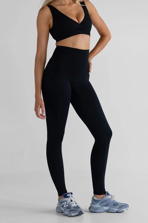 Lovertti SERENE Pocket Full Length Leggings - Black