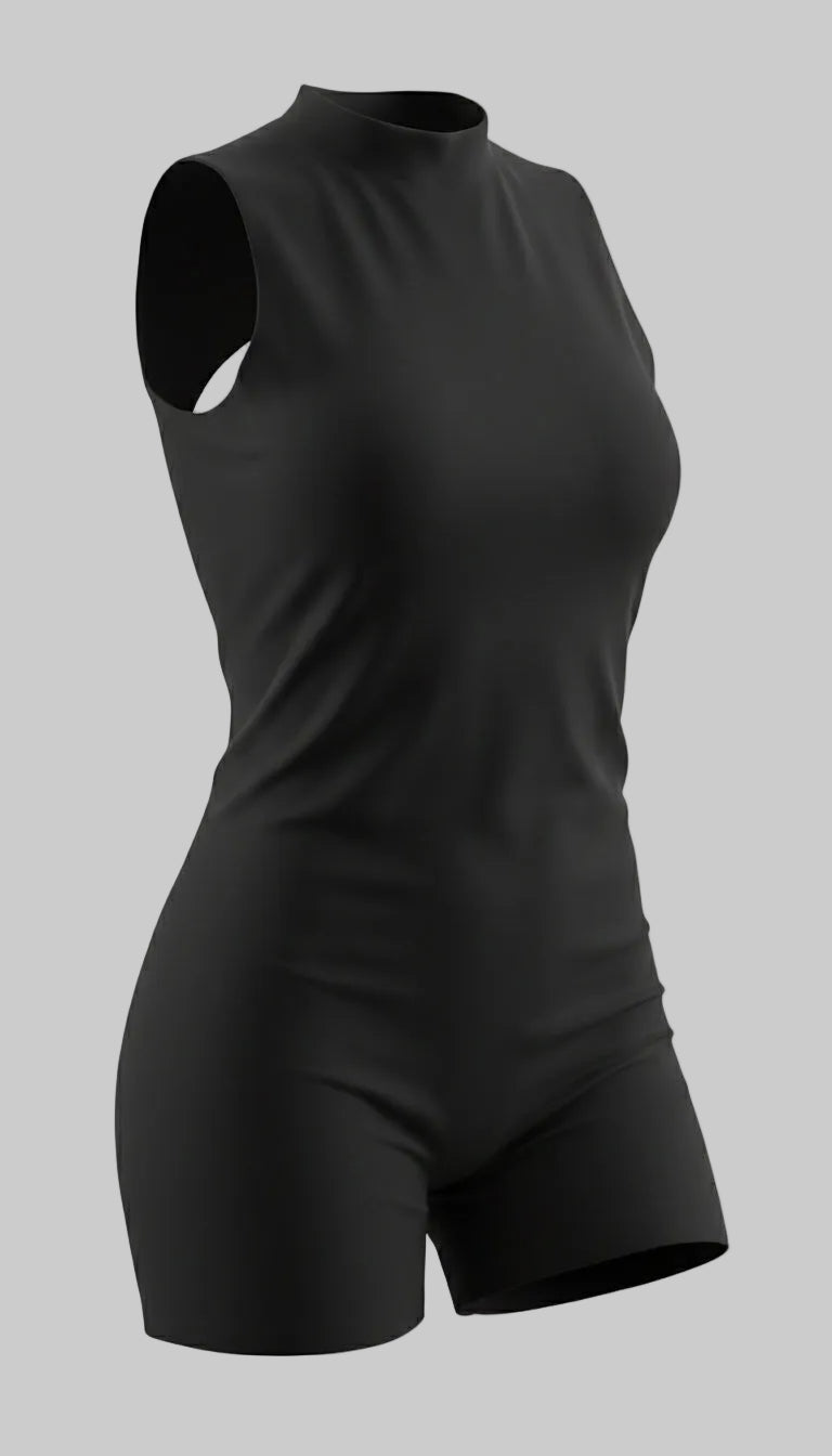 BUTTERFLY Sculpting Yoga Short Jumpsuit - Black