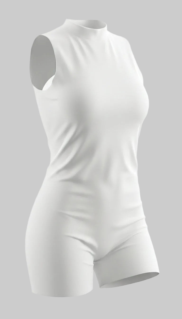 BUTTERFLY Sculpting Yoga Short Jumpsuit - Cream